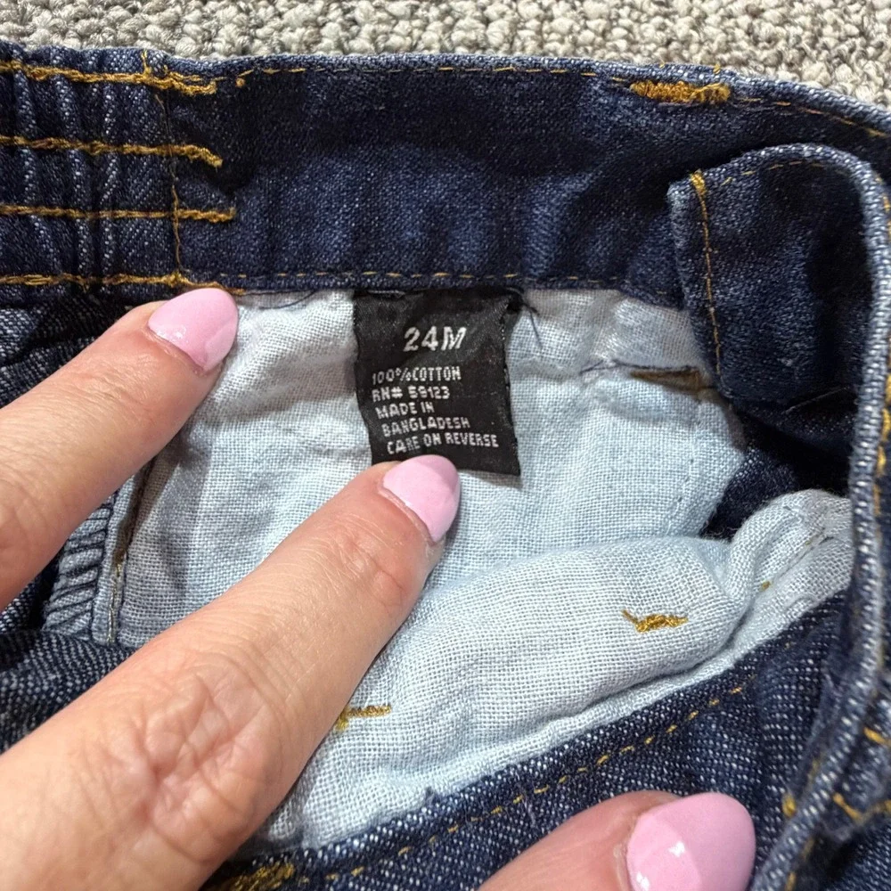 English Laundry Preloved Toddler Boys Dark Wash Denim Jeans 24M Lion Logo